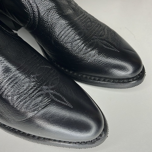 Abilene Sage Western Black Dress Boots Round Toe Zipper Side Men’s US 7.5 D - Picture 5 of 14